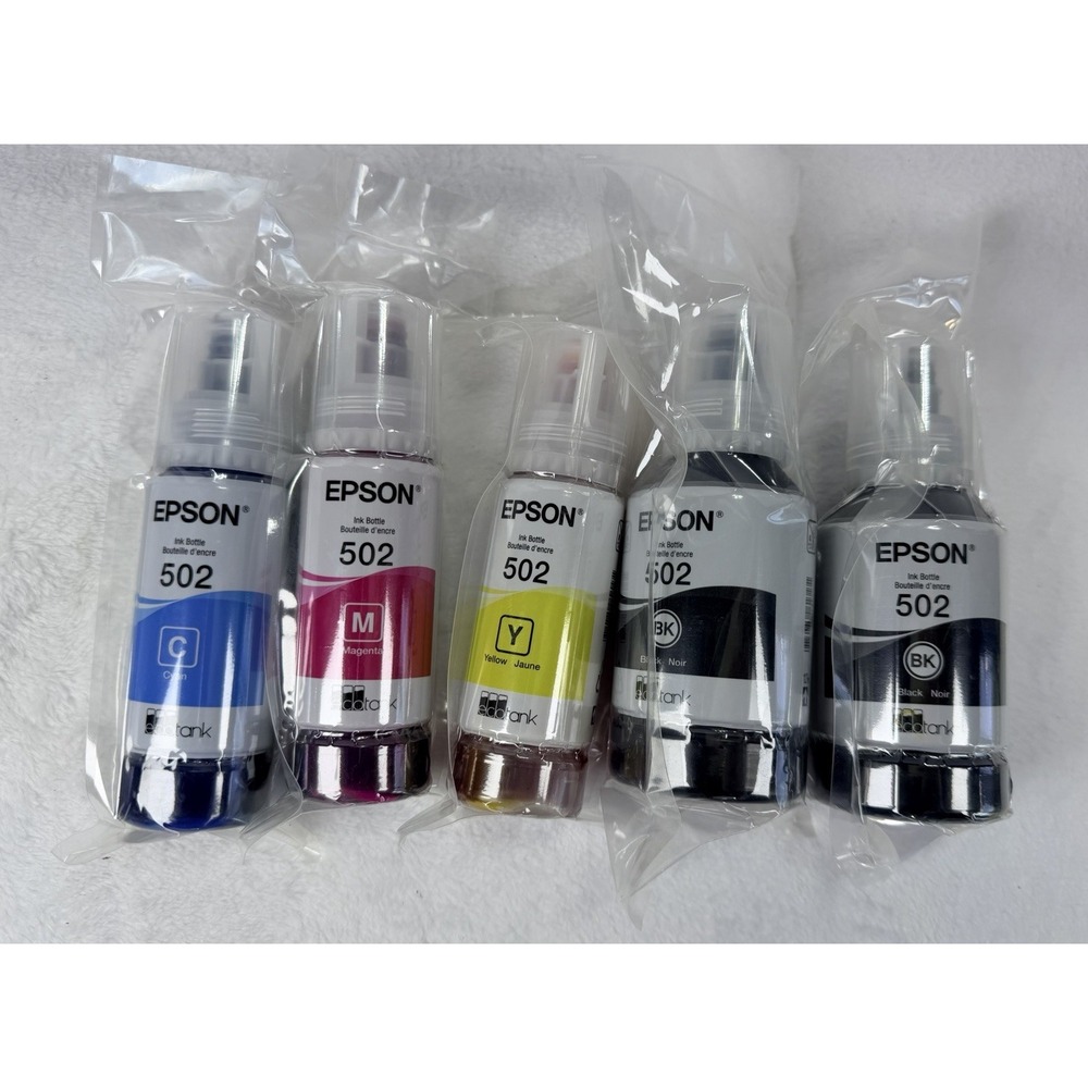 Genuine Epson 502 Ink Combo Pack ECO-TANK ET-2850 3850 4850 Printers Black X 2